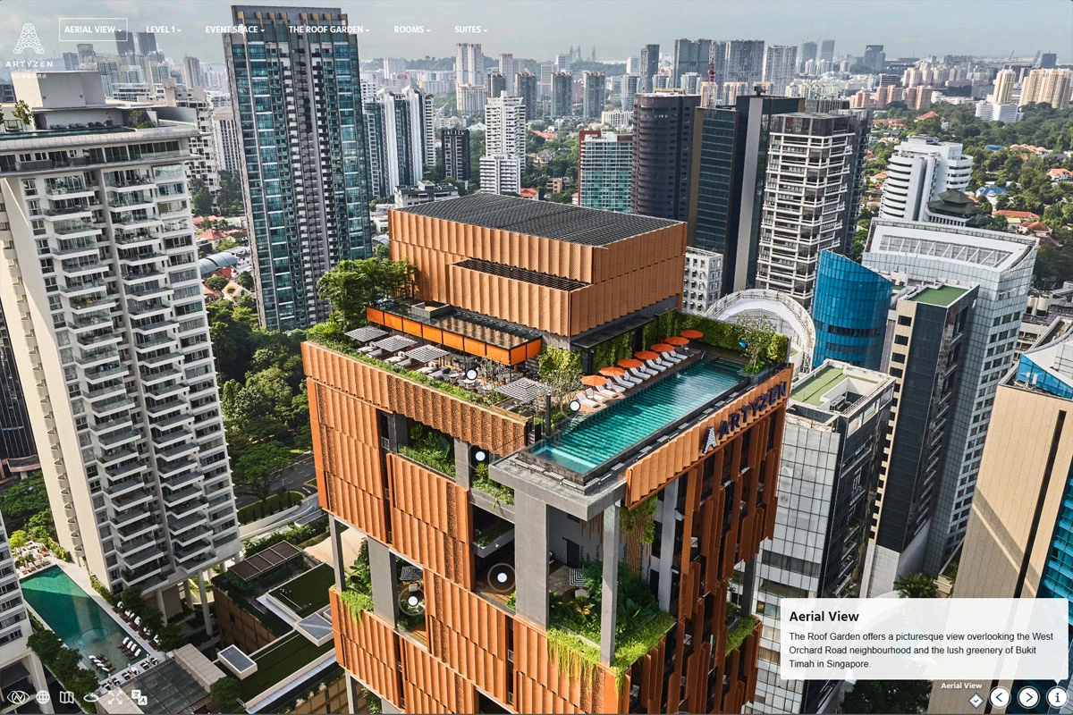 Artyzen Singapore Hotel Virtual Tour Aerial 360 Panorama