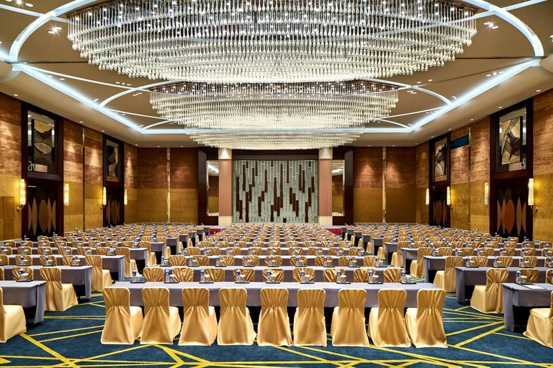 Crowne Plaza Tianjin Binhai grand ballroom classroom setup