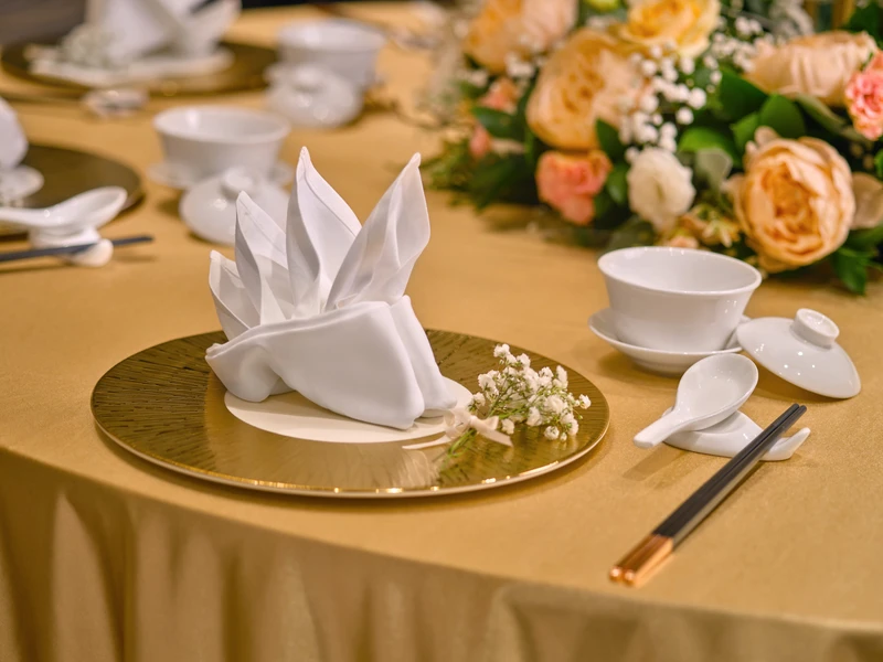 voco Orchard Singapore grand ballroom wedding table setting